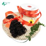 Satin Ribbon - Custom Printing Gold Foil Silk Screen Printed Gift Hair Bow Roll