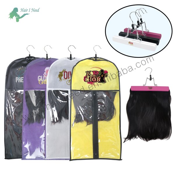 Storage Bags - Wholesale Non Woven Custom Logo Zipper with Hanger for Hair