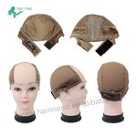 Wig Grip Cap - Black Beige Four Colors Velvet with Adjustable Headband Custom Tag