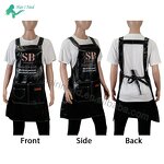 Apron - Waterproof PU Fabric Design Pocket for Barber Shop Restaurant Kitchen