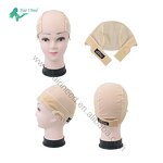 Wig Grip Cap - Black Beige Four Colors Velvet with Adjustable Headband Custom Tag