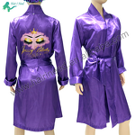 Robe - Luxury Long Satin Custom with Logo Long Sleeve Sexy for Salon Clients