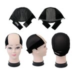 Wig Grip Cap - Black Beige Four Colors Velvet with Adjustable Headband Custom Tag