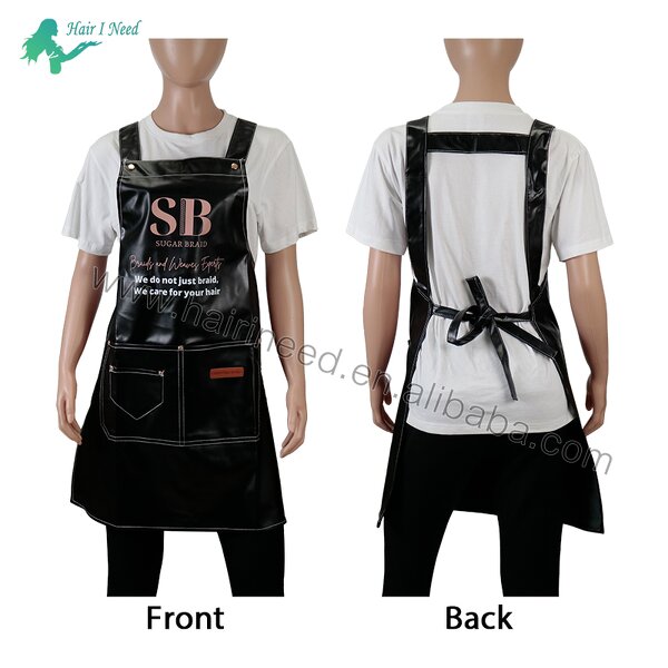 Apron - Household Cleaning PU Custom Logo Print Beauty Salon Waterproof Kitchen