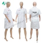 Nurse Uniform - Best Quality Custom Logo White Short Sleeve Skirt Dress for Hospital