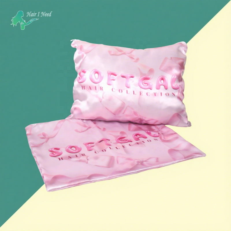 Satin Bag - Customize Zipper with Logo for Hair Packaging Jewelry Storage Pouch