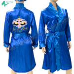 Robe - Luxury Long Satin Custom with Logo Long Sleeve Sexy for Salon Clients