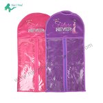 Satin Bag - Luxury Purple Personalized with Logo Storage Zipper Hangers for Hair