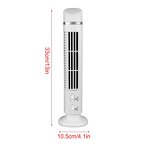 Tower Fan for Bedroom Portable USB Bladeless - 90 Degree Desk Fan with Light