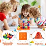 Educational Toy Pegboard Building Blocks - Board Games Pegs Building