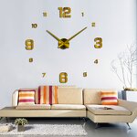 Large 3D Frameless Single-sided Modern Silent Living Room Wall Clock - Manufacturer
