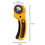 Cutting Round Patchwork Wheel Knife 45mm - Leather Cutting Knife Handle