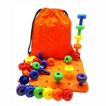 EVA Foam Pegboard Toy - Kids Peg Board 30 Pieces Set