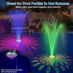 Fountain Pump RGB Color - for Pond Pool Garden LED Colorful Water Floating