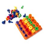 Kids Educational Toys - Colorful Peg Board Stacking Toys
