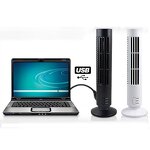 Vertical Bladeless Fan with 2 Speeds - USB Desktop Air Fan Mini Cooling