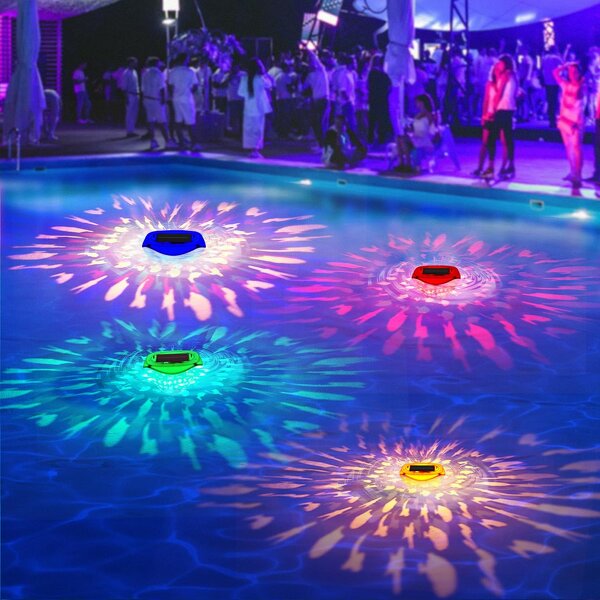 IP67 Waterproof Water Bleaching Lamp - Outdoor Colorful RGB LED Solar