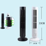 Vertical Bladeless Fan with 2 Speeds - USB Desktop Air Fan Mini Cooling