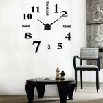 Large 3D Frameless Single-sided Modern Silent Living Room Wall Clock - Manufacturer