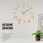 Large 3D Frameless Single-sided Modern Silent Living Room Wall Clock - Manufacturer