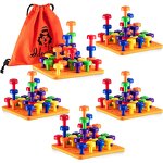 Peg Board Stacking Toddler Toys Game Set - Lacing Fine Motor Skills