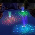 LED Light Floating Pool Fountain - Multicolor Lights IP67 Waterproof Outdoor