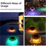 Color Changing Fish Pattern RGB Solar Swimming Pool Light - IP67 Decoration