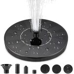 Solar Bird Bath Fountain Pump - Solar Fountain with Nozzle Free Standing