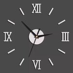 DIY Wall Clock Large Living Room Modern 3D - with Mirror Numbers for Home Office