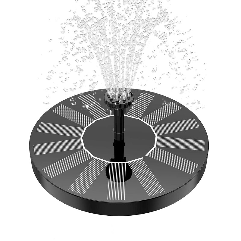 Solar Bird Bath Fountain Pump - Solar Fountain with Nozzle Free Standing