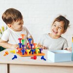 Educational Toy Pegboard Building Blocks - Board Games Pegs Building