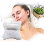 Bath & Spa Pillow with 4D Air Mesh Technology - 7 Strong Suction Cups
