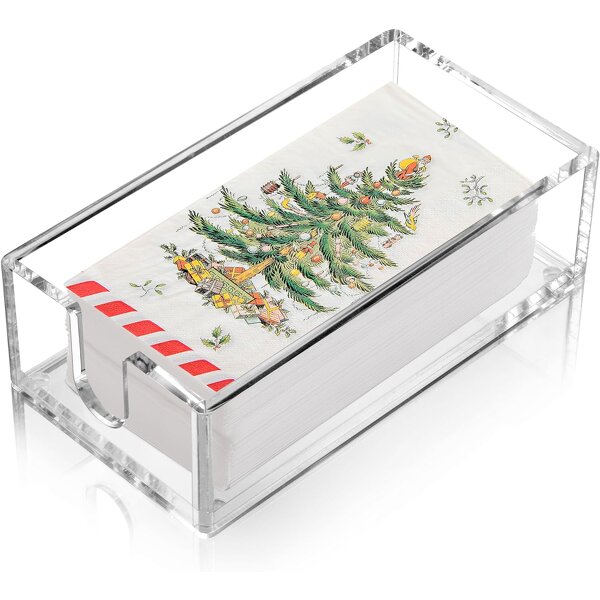 Napkin Holder - Craft Acrylic Guest Towel Clear Bathroom Paper Hand Towels Storage Tray
