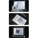 Menu Stand - Tabletop T Shape Photo Frame Sign Double Sided Clear Acrylic Resin