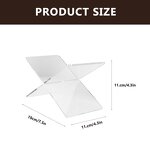 Book Stand - Acrylic Reading Display Holder for Open Quran Desk Clear Easel