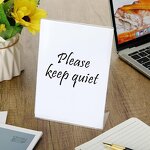 Sign Holder - 5 X 7 Inch Acrylic Slant Back Picture Frames Clear L Shaped Desktop