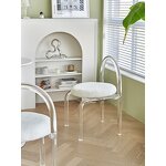 Acrylic Chairs - Nordic High Back Dining Chair Post Modern