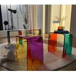 Acrylic Stool - New Hot Sale Rainbow Clear Colorful Living Room Changing Shoe Stool