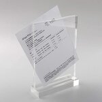 Menu Stand - Tabletop T Shape Photo Frame Sign Double Sided Clear Acrylic Resin