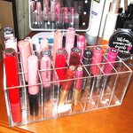 Lipstick Holder - 24 Spaces Clear Acrylic Makeup Lipgloss Organizer Nail Polish Rack