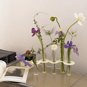 Vase Manufacturer - Modern Wabi-Sabi Molecular Test Tube Hydroponic Acrylic Minimalist