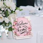 Sign Holders - 10 Pack Clear Acrylic Wedding Table Numbers Display Stands Place Card