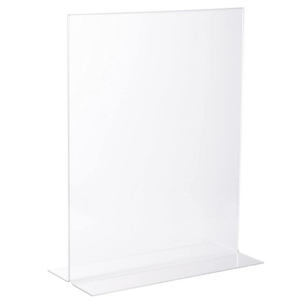 Sign Display Holder - Double Sided Clear Acrylic 4x6 5x7 8.5x11 A5 Plastic Table Menu