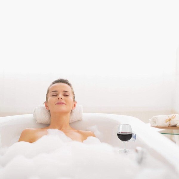 Cup Holder - Shower and Bath for Wine/Beer/Coffee Clear Acrylic Wine Glass