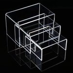 Display Risers - 3 Sets Acrylic Stand for Jewelry Showcase Fixtures