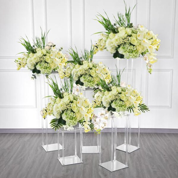 Wedding Flower Stand - Rectangle Acrylic for Table Centerpiece Event Decoration