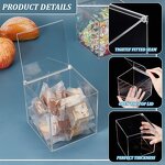 Acrylic Display Case - BENECREAT 2pcs Anti-Dust Clear 12cm Square Cube Hinged Lid