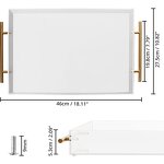 Acrylic Tray - High Quality Custom Designed 6x6 Clear with Gold Handles Square OEM
