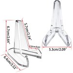 Easel Stands - 12 Packs Acrylic Clear Mini for Displaying Coins Pocket Watches Capsules