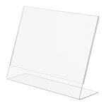 Menu Stand - Clear Acrylic Table Slanted Display Sign with/without Business Card Holder